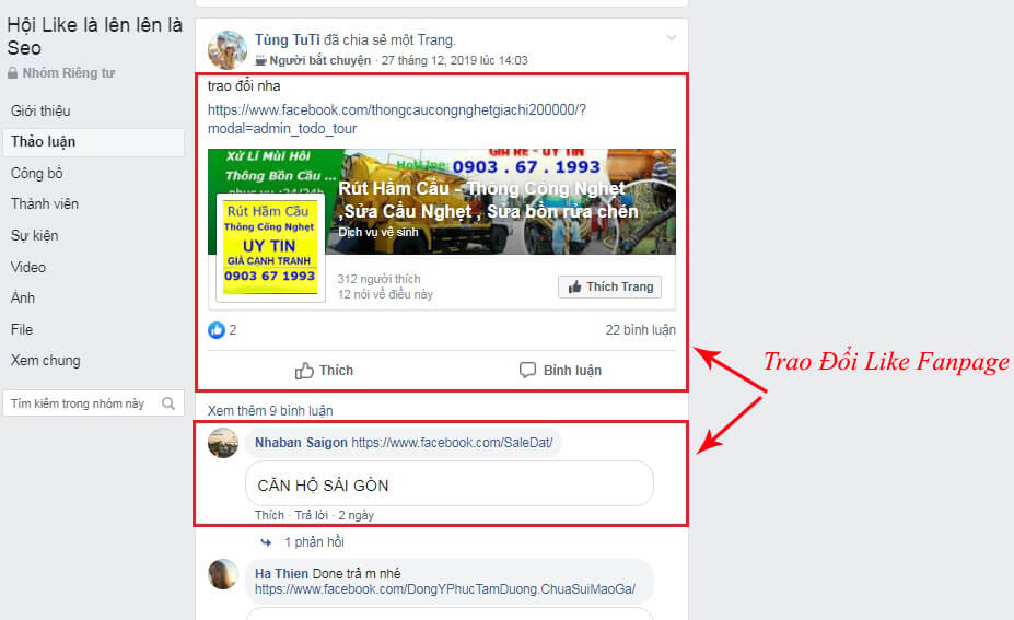 trao đổi like fanpage fb