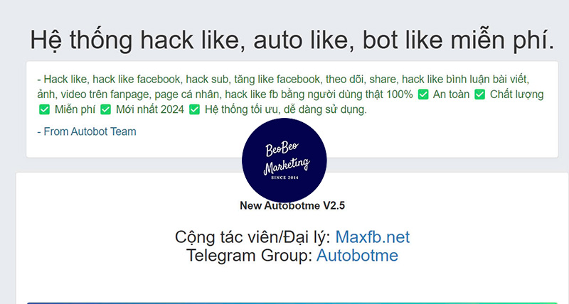 Web buff facebook auto bot me