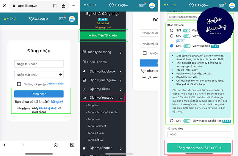 Hack view Youtube trên điện thoại