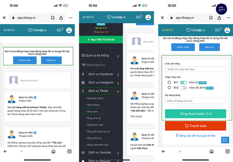 Buff view tiktok free trên điện thoại