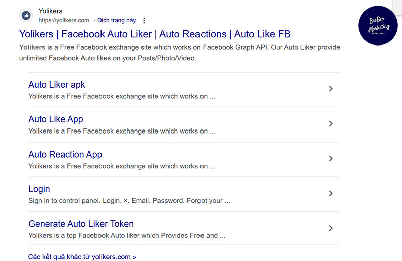 App tăng tương tác Facebook miễn phí Yolikers