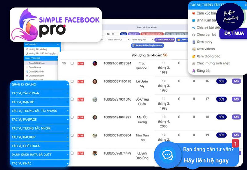 Phần mềm livestream miễn phí Facebook Simple Facebook