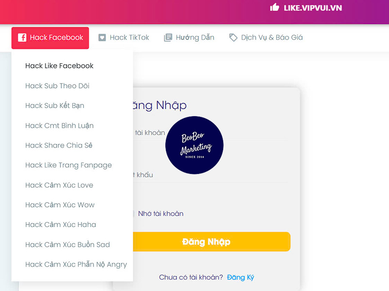 Tăng like bài viết miễn phí Like.vipvui