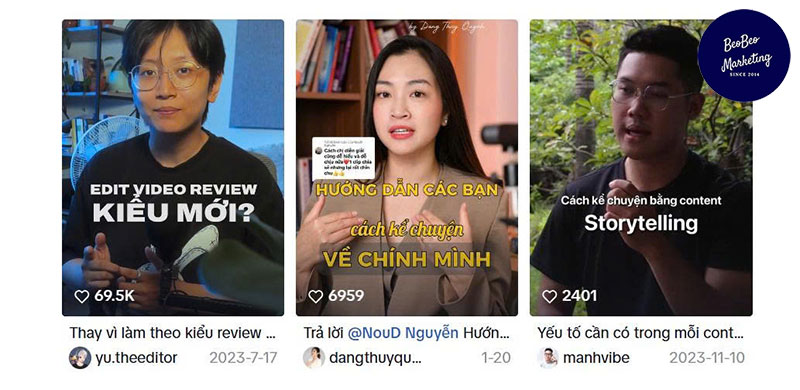 Kéo view tiktok Storytelling