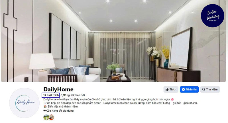 1k like là bao nhiêu