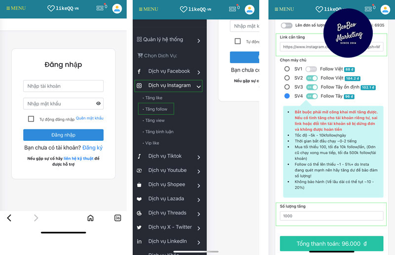 Hack fl instagram trên điện thoại
