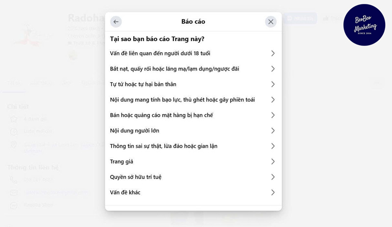 Cách đánh sập page